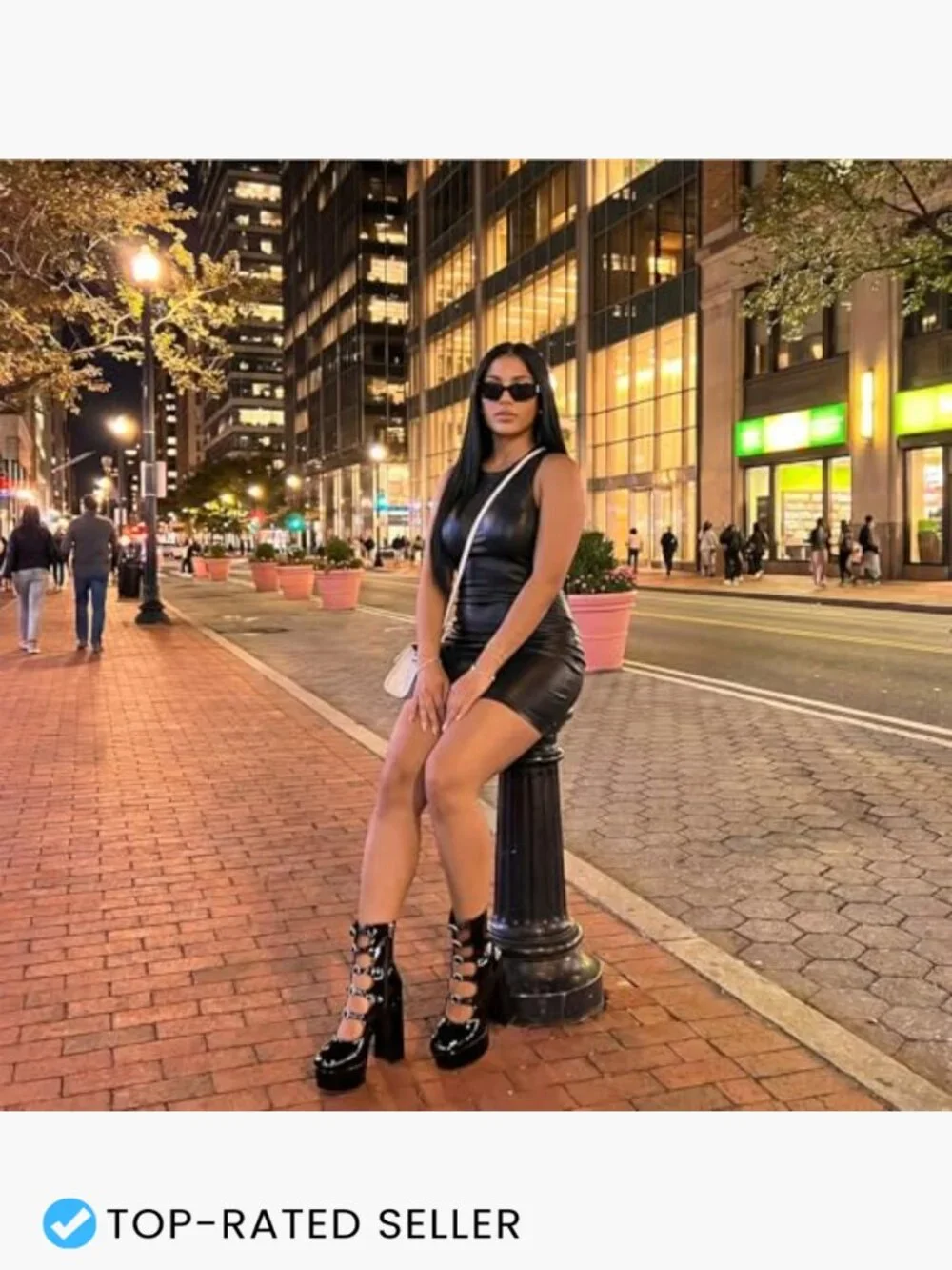 Chunky Platform Boots Gothic Ankle Booties Side Zip Block Heels